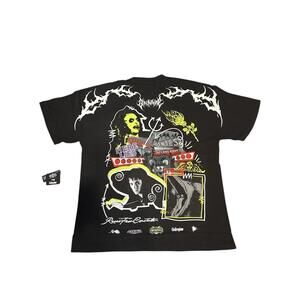 Black Graphic Print Short Sleeve T-Shirt